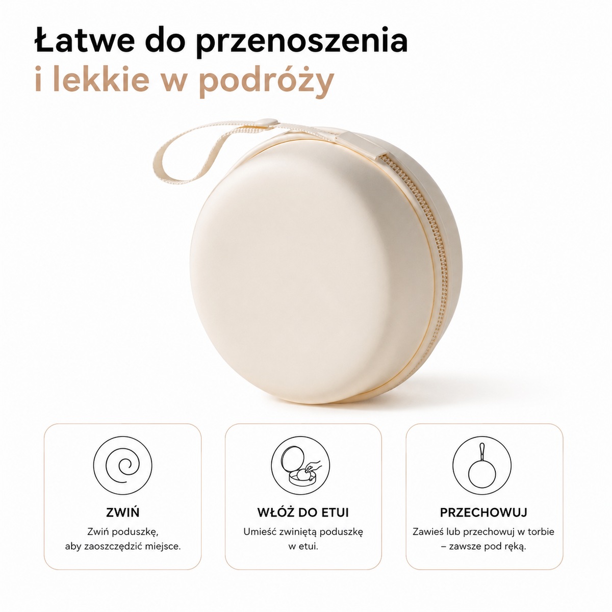 Poduszka podróżna z pianki memory