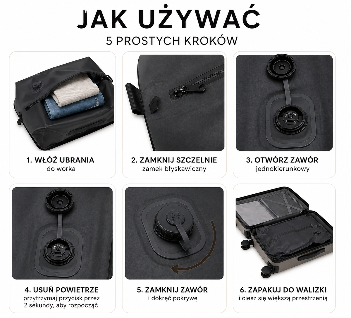 Podróżna torba kompresyjna