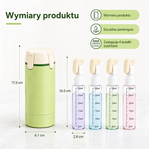 Dyspenser na kosmetyki 4 w 1